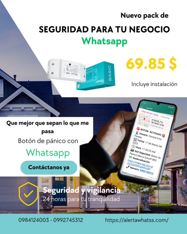Kit Completo de Botón de Pánico con Integración WhatsApp